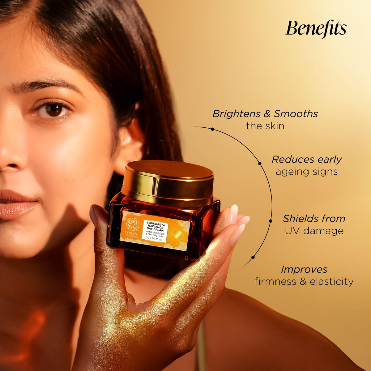 Forest Essentials Soundarya Radiance Cream with 24K Gold, 50g