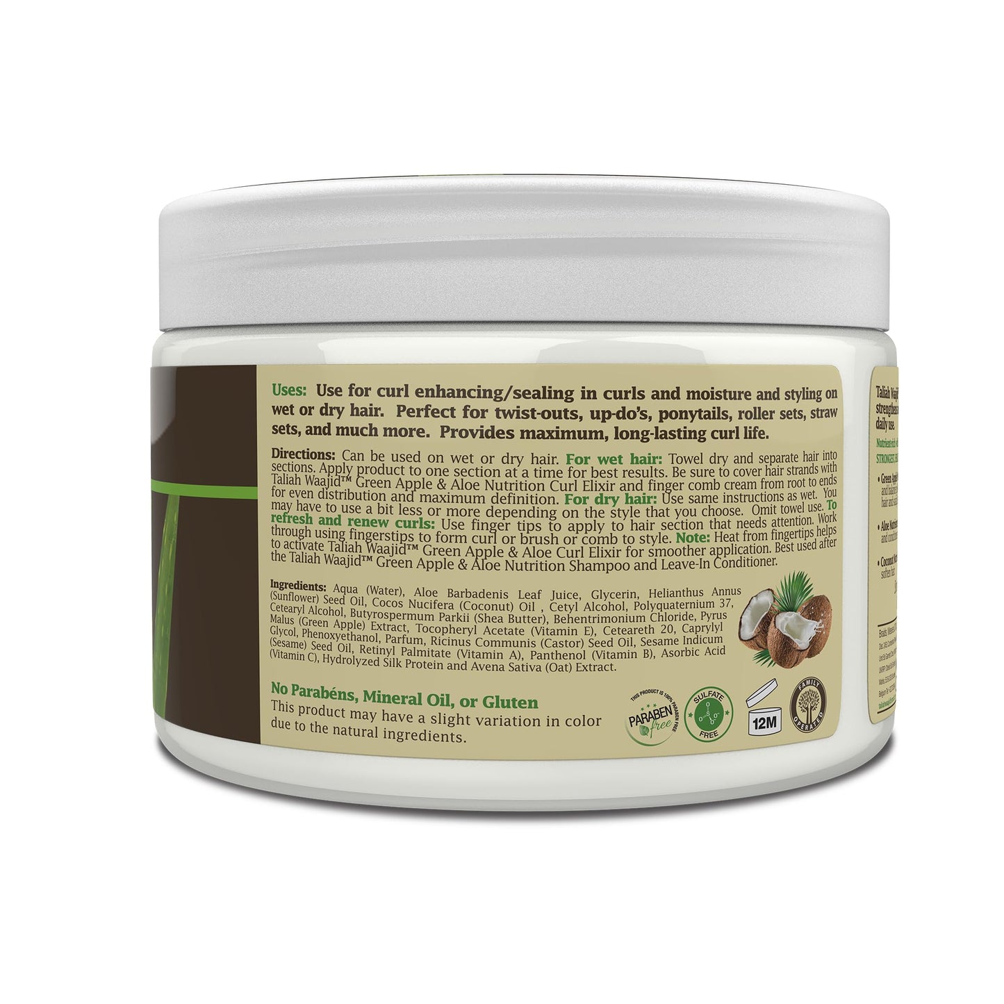 Taliah Waajid Green Apple & Aloe Nutrition Curl Elixir 12oz - Curl Defining Leave-In Conditioner for Natural Hair, Moisturizes, Strengthens, Reduces Beauty & Personal Care Taliah Waajid black earth products
