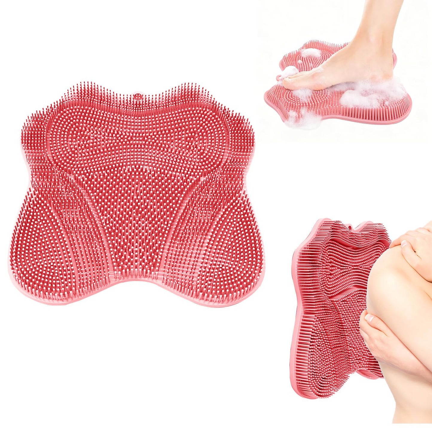 Foot Scrubber in Shower, Shower Foot Scrubber Mat,Silicone Body Scrubber,Back Scrubber with Suction Cups,Shower Body Deep Cleaning Foot Brush Beauty and Personal Care LMMYUN