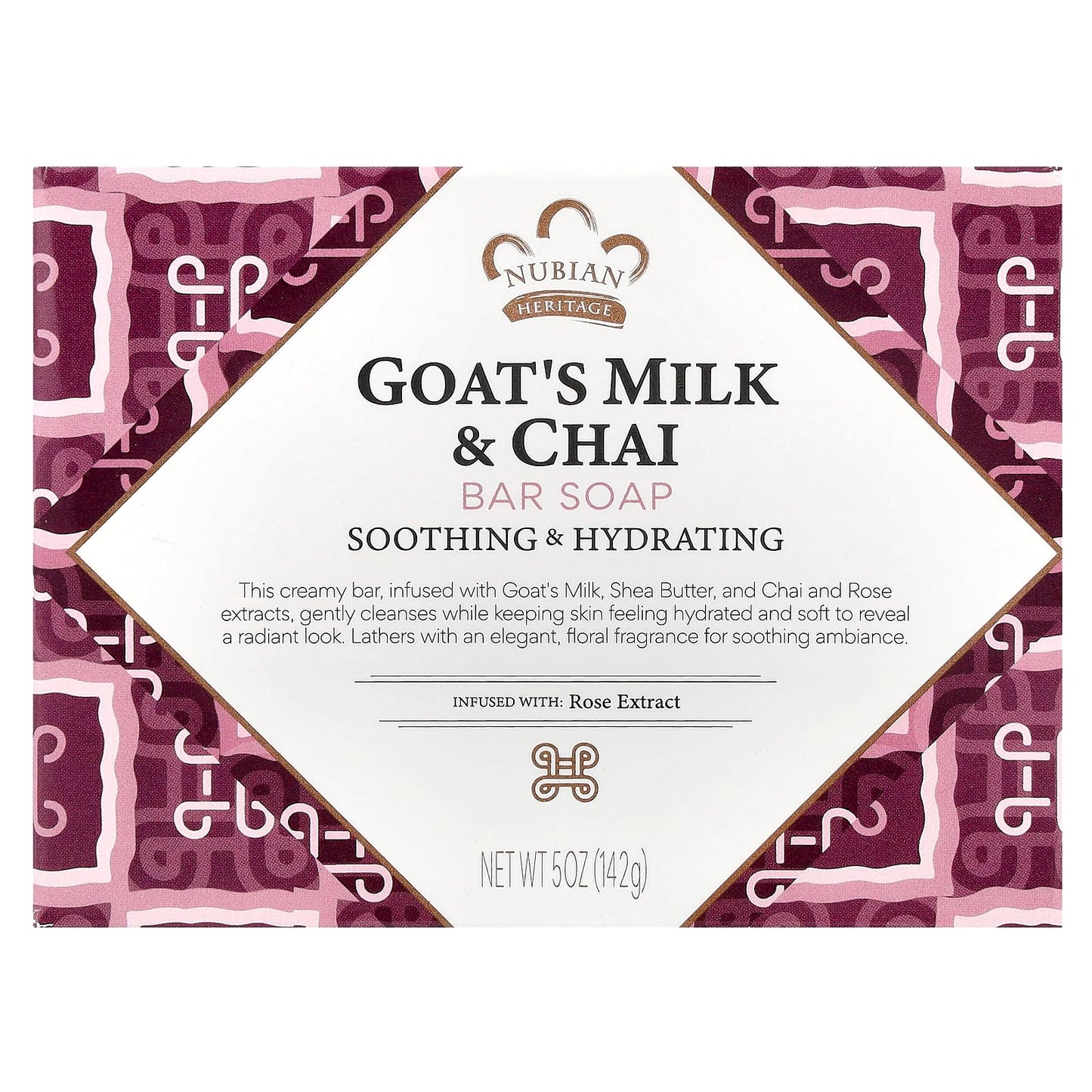Nubian Heritage Goat's Milk & Chai Bar Soap, 5 oz (142 g) Beauty & Personal Care Nubian Heritage