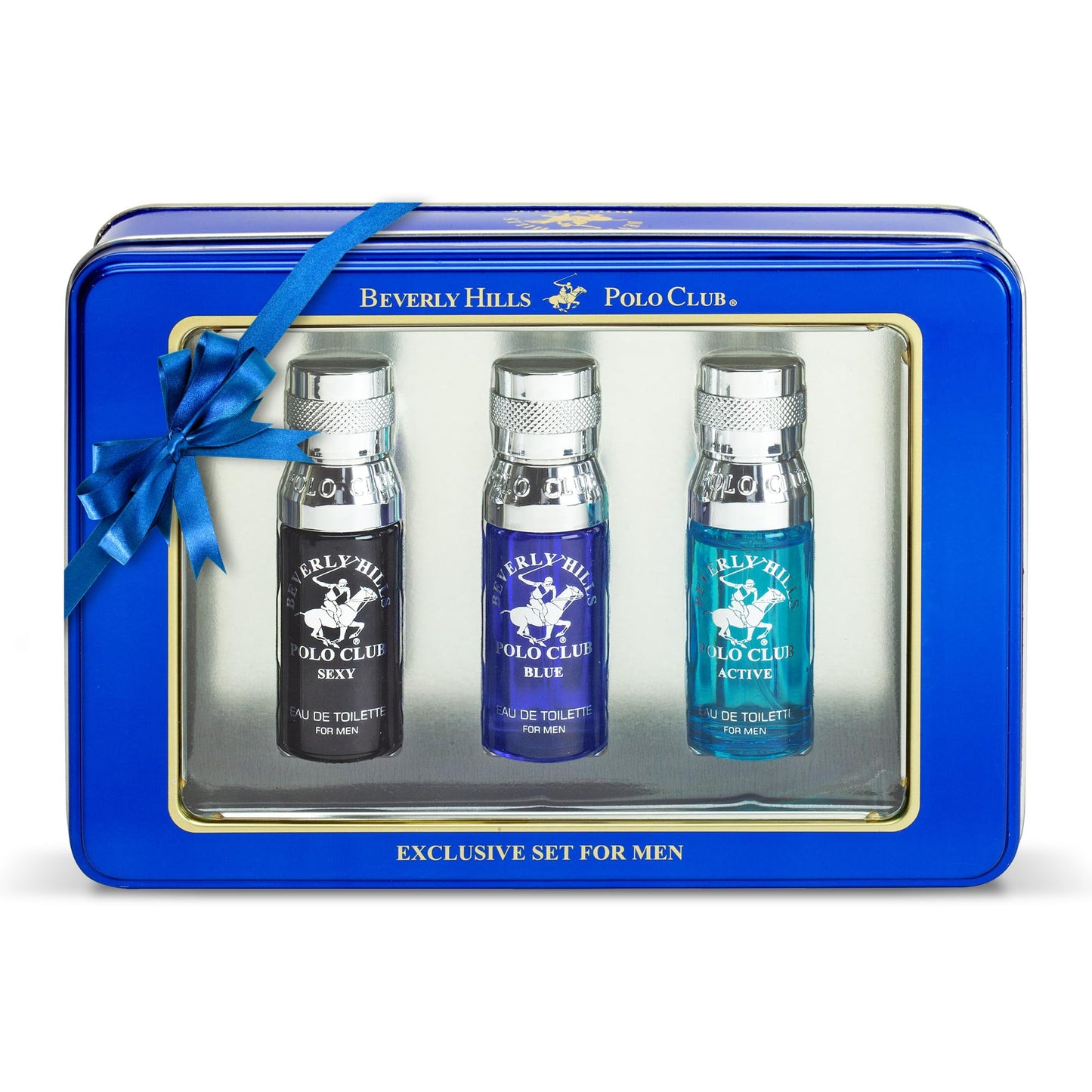 Beverly Hills Polo Club BHPC Men's 3-Piece Eau De Toilette Gift Set | Designer Cologne Collection for Him | Citrus Fragrance Sampler | Travel-Size Beauty & Personal Care Beverly Hills Polo Club