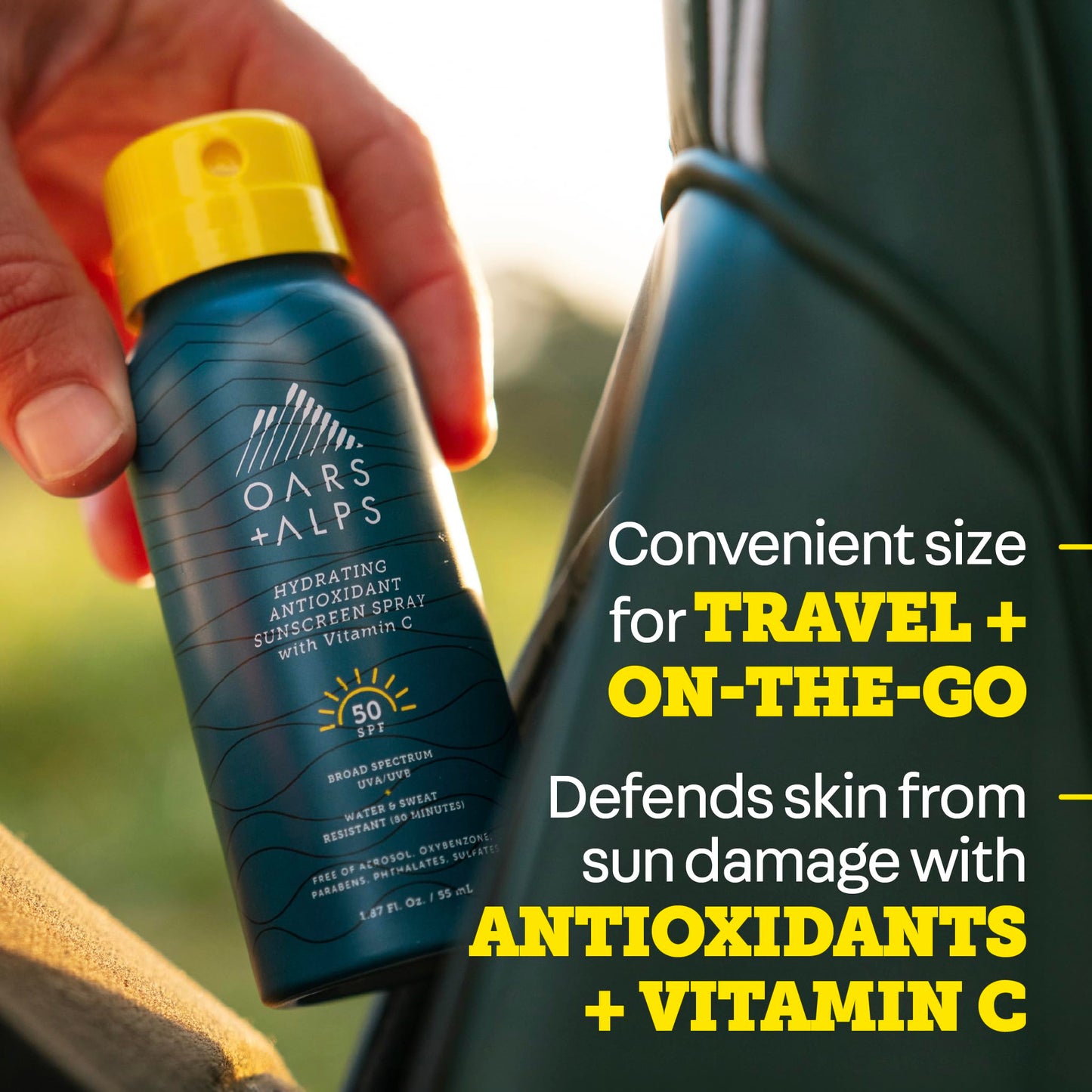 Oars + Alps SPF 50 Face & Body Broad Spectrum Sunscreen Spray | Fast-Absorbing, Lightweight, Non-Greasy, Hawaii Reef Act 104 Compliant Beauty and Personal Care Oars + Alps