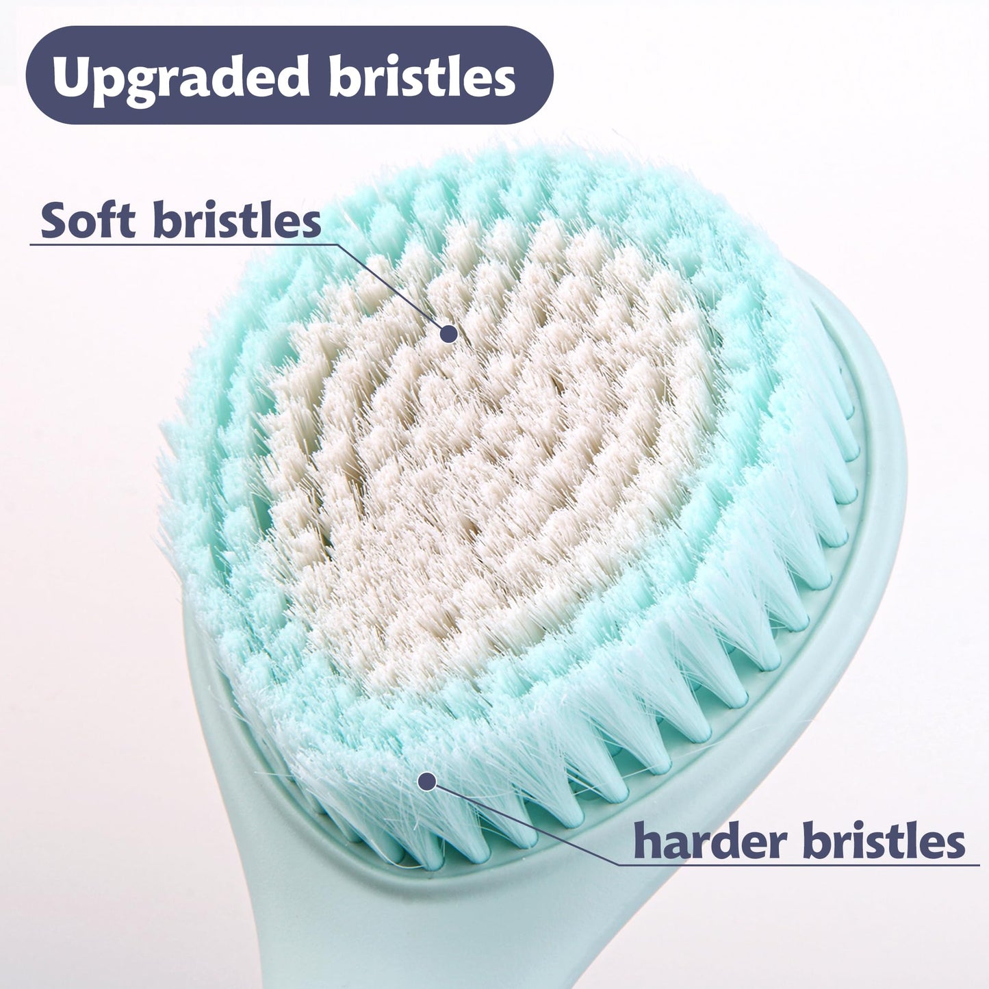 BEDELITE Back Scrubber for Shower - Long Handle Bath Brush (16.4 inches) with Soft Bristles, Exfoliating Body Brush for Men & Women(Blue) Beauty & Personal Care BEDELITE