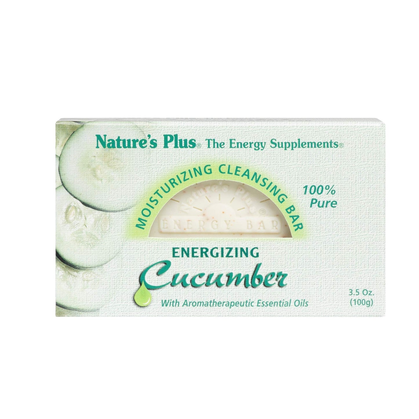 NaturesPlus Cucumber Cleansing Bar - 3.5 oz - Face & Body Cleanser - Gently Cleanses & Hydrates Skin with Botanical Oils & Essential Nutrients - All Beauty & Personal Care NaturesPlus