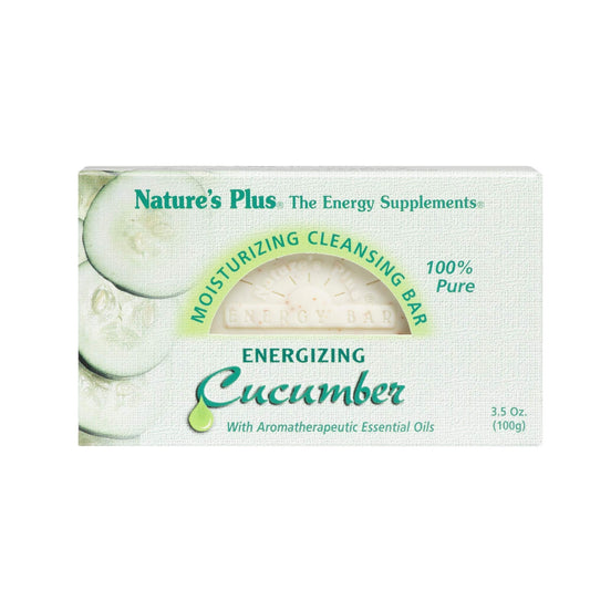 NaturesPlus Cucumber Cleansing Bar - 3.5 oz - Face & Body Cleanser - Gently Cleanses & Hydrates Skin with Botanical Oils & Essential Nutrients - All Beauty & Personal Care NaturesPlus