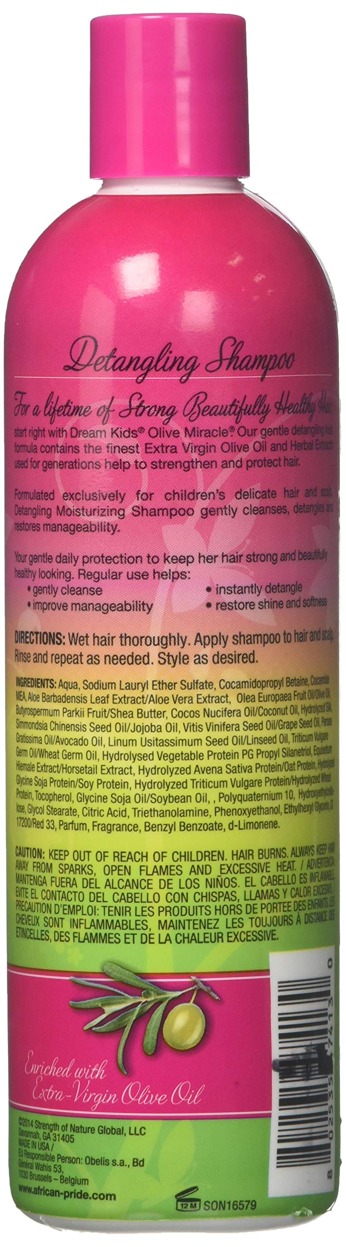 African Pride Dream Kids Olive Miracle Detangling Shampoo 12oz (6 Pack) Beauty & Personal Care African Pride