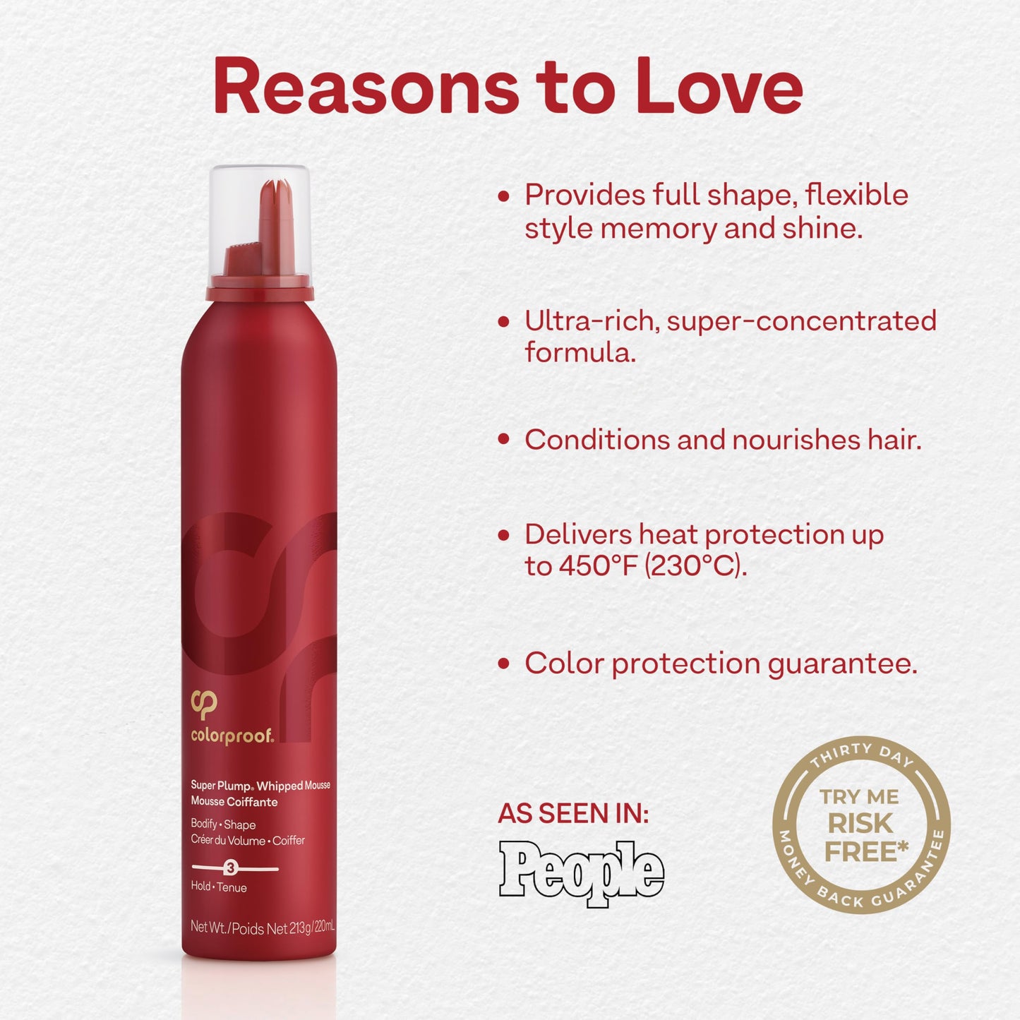 Colorproof Super Plump Whipped Bodifying Hair Mousse 7.5 Fl. Oz. Color-ProtectingMousse for Hair Volume, White Nectarine, Peony & Citrus Scent Beauty & Personal Care ColorProof