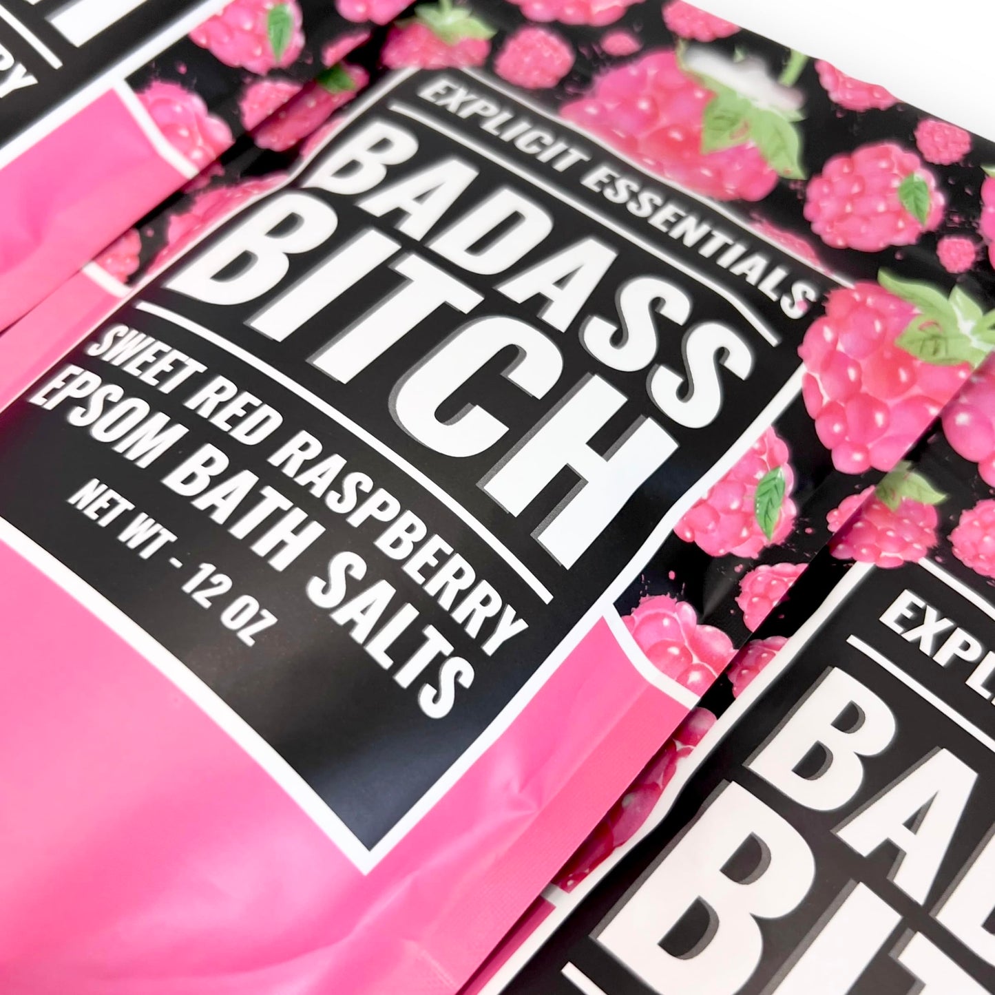 Explicit Essentials Bath Salts for Women, 12oz Raspberry Epsom Salts Beauty and Personal Care Explicit Essentials