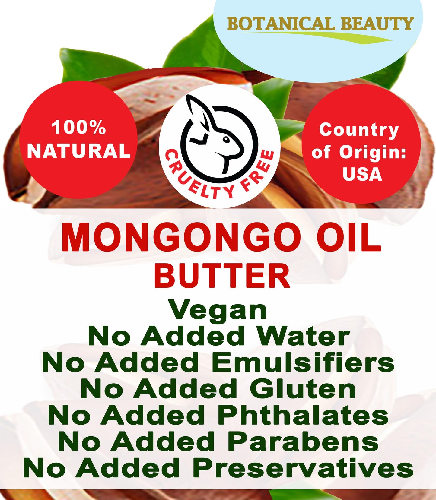 Botanical Beauty MONGONGO OIL BUTTER Manketti 100% Natural Pure Virgin Unrefined Raw for FACE, SKIN, BODY, HAIR, NAILS, DRY SKIN. Mongongo Oil, Shea Beauty & Personal Care Botanical Beauty