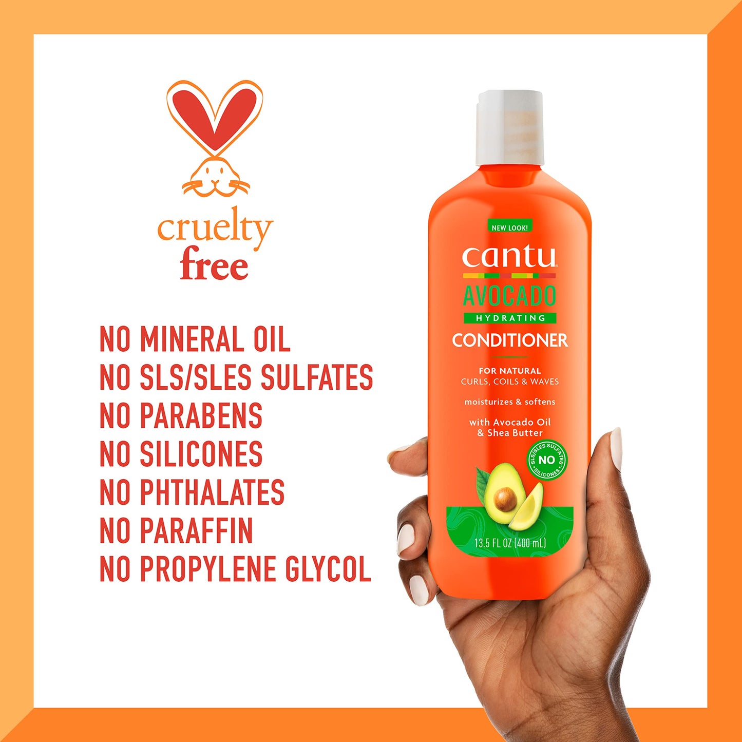 Cantu Avocado Hydrating Silicone-Free Conditioner with Pure Shea Butter, 13.5 oz (Pack of 2) Beauty & Personal Care Cantu