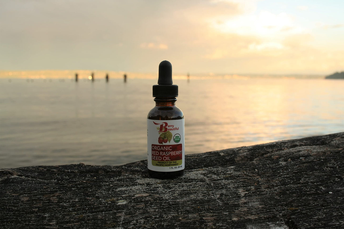 Berry Beautiful Certified Organic Red Raspberry Seed Oil - Cold-Pressed from US Grown Raspberries - Skin Moisturizer for Hydration and Protection - 1 Beauty & Personal Care Berry Beautiful