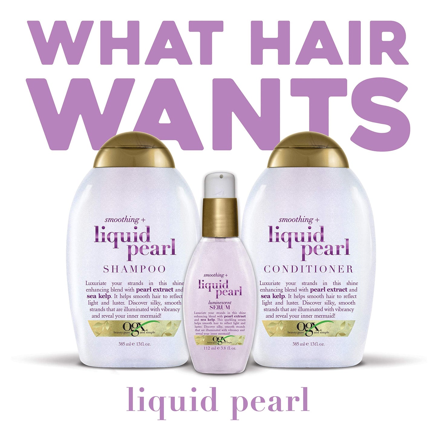 OGX Smoothing + Liquid Pearl Conditioner, 13 Ounce Beauty & Personal Care OGX