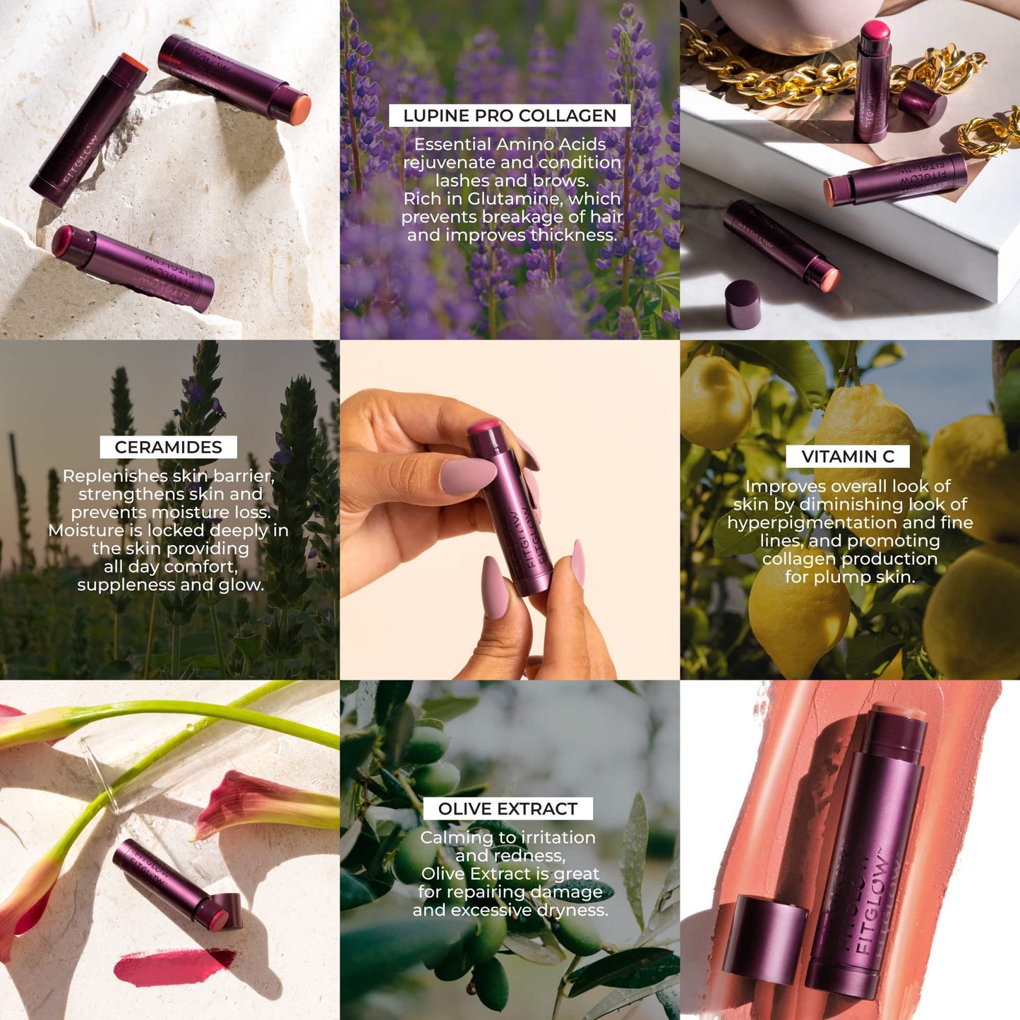 Fitglow Beauty Cloud Collagen Lipstick + Cheek Balm | Multi-Use Lip & Cheek Tint with Pro Collagen Complex | Hydrating, Anti-Aging & Long-Lasting Soft Beauty & Personal Care FITGLOW