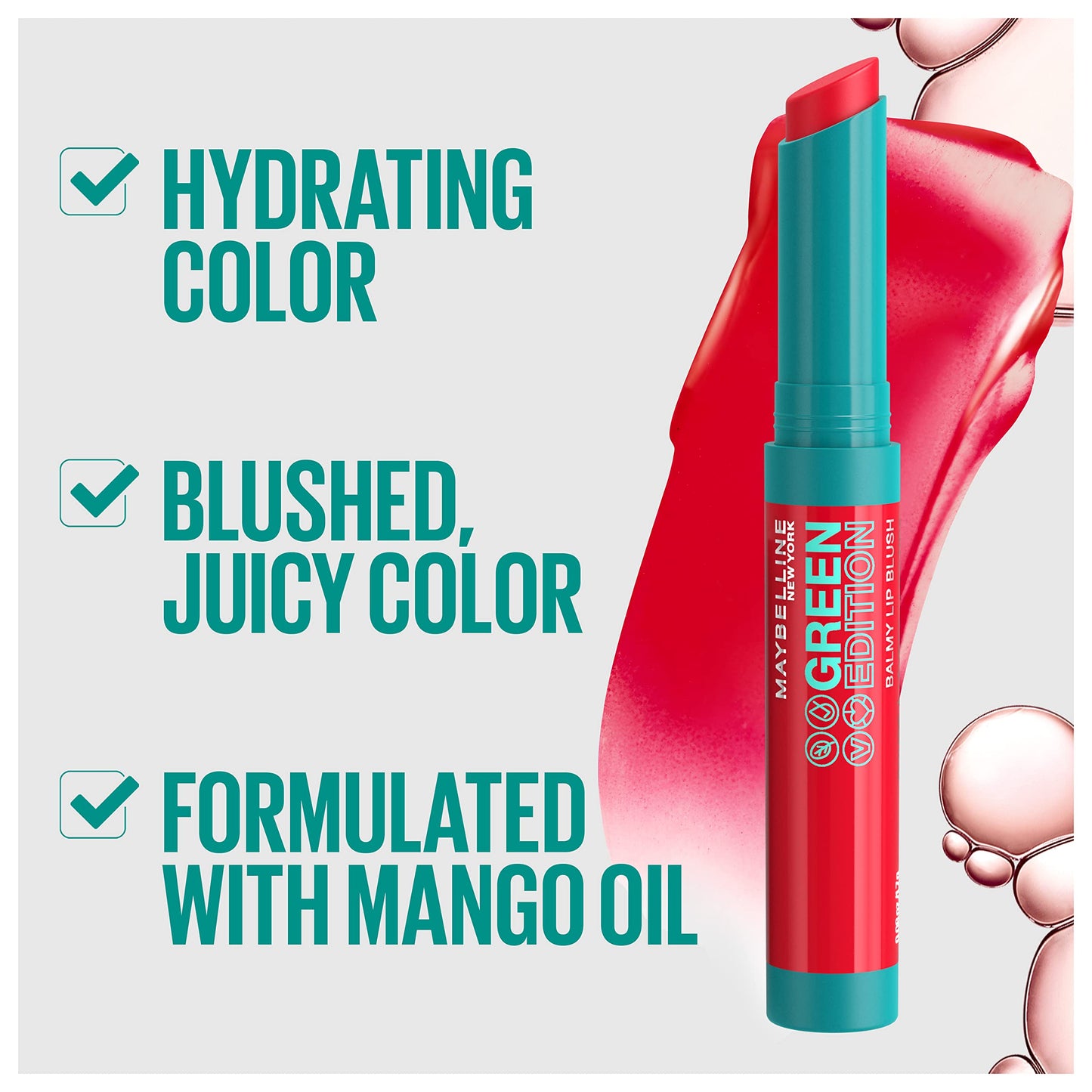 Maybelline Green Edition Balmy Lip Blush, Formulated With Mango Oil, Lightning, Cocoa Nude, 1 Count Beauty & Personal Care MAYBELLINE