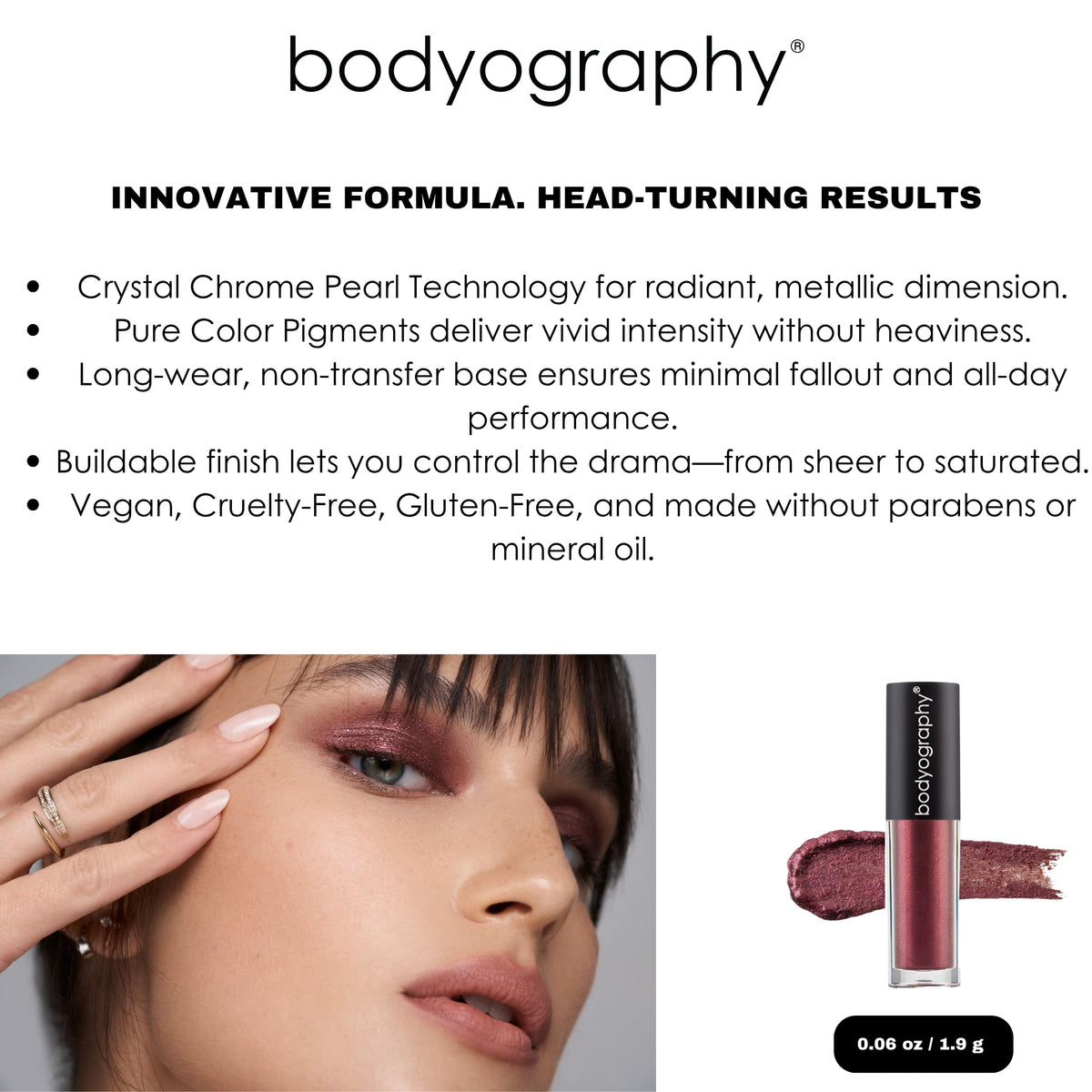 Crystal Glide Liquid Eyeshadow - Ruby by Bodyography for Women - 0.067 oz Eye Shadow Beauty & Personal Care Bodyography