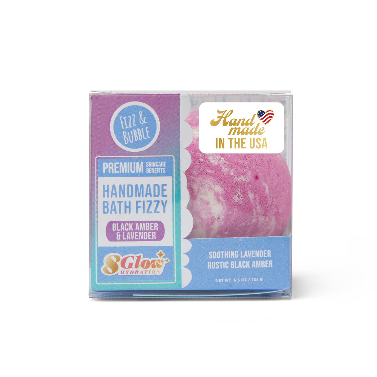 Fizz & Bubble Premium Moisturizing Artisan Bath Bomb Fizzies for Adults, Women, Kids, and Gifts - Black Amber and Lavender Beauty & Personal Care Fizz & Bubble