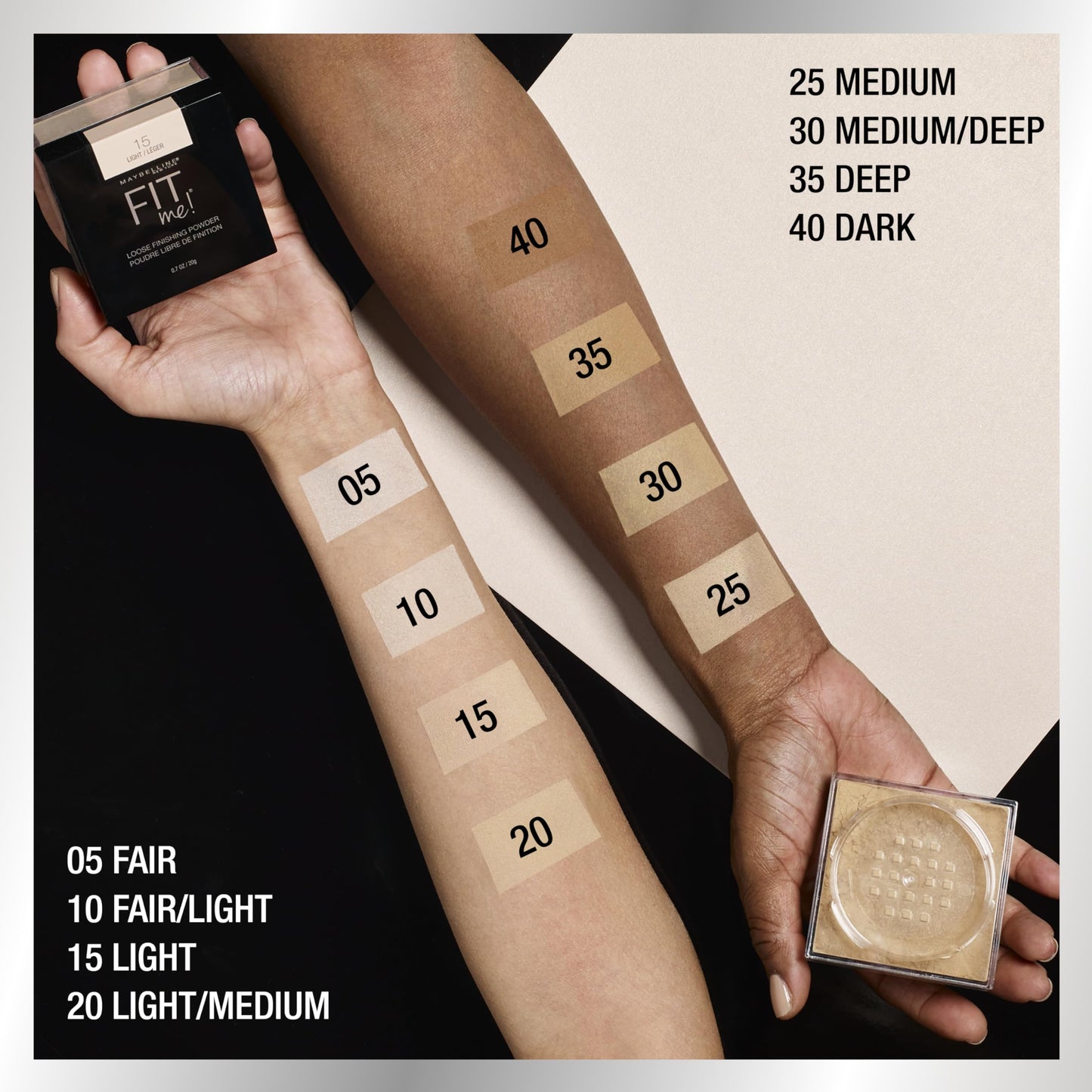 Maybelline Fit Me Loose Setting Powder, Face Powder and Finishing Makeup, Light, 1 Count Beauty & Personal Care MAYBELLINE