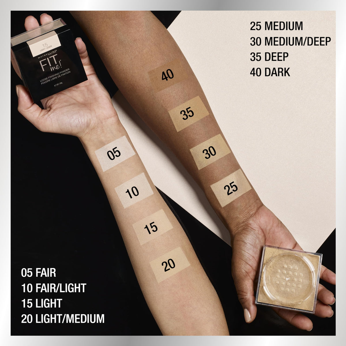 Maybelline Fit Me Loose Setting Powder, Face Powder Makeup & Finishing Powder, Light Medium, 1 Count Beauty & Personal Care MAYBELLINE