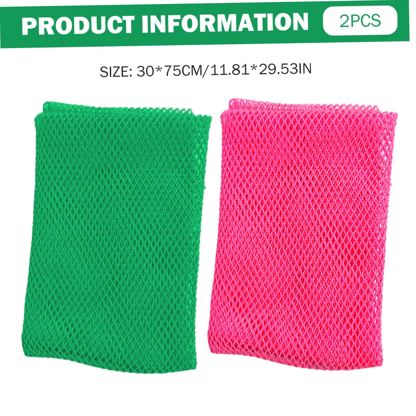 Xoeryoy 2Pcs African Net Sponge 12x30 Labor-Saving Long Widen African Net Cloth Portable Mesh Foldable Exfoliating Washcloth for Men and Women Beauty and Personal Care Xoeryoy