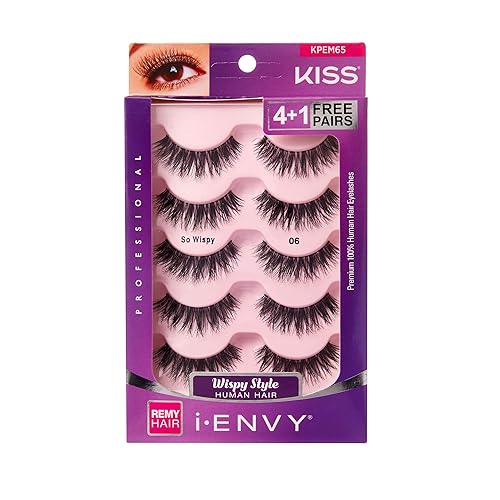 iENVY by KISS So WispyiENVY by KISS So Wispy Eyelashes 5 Pair Multi Pack (KPEM65) (1 PACK) Natural Wispy Style Made with Natural Hair Beauty & Personal Care i•ENVY