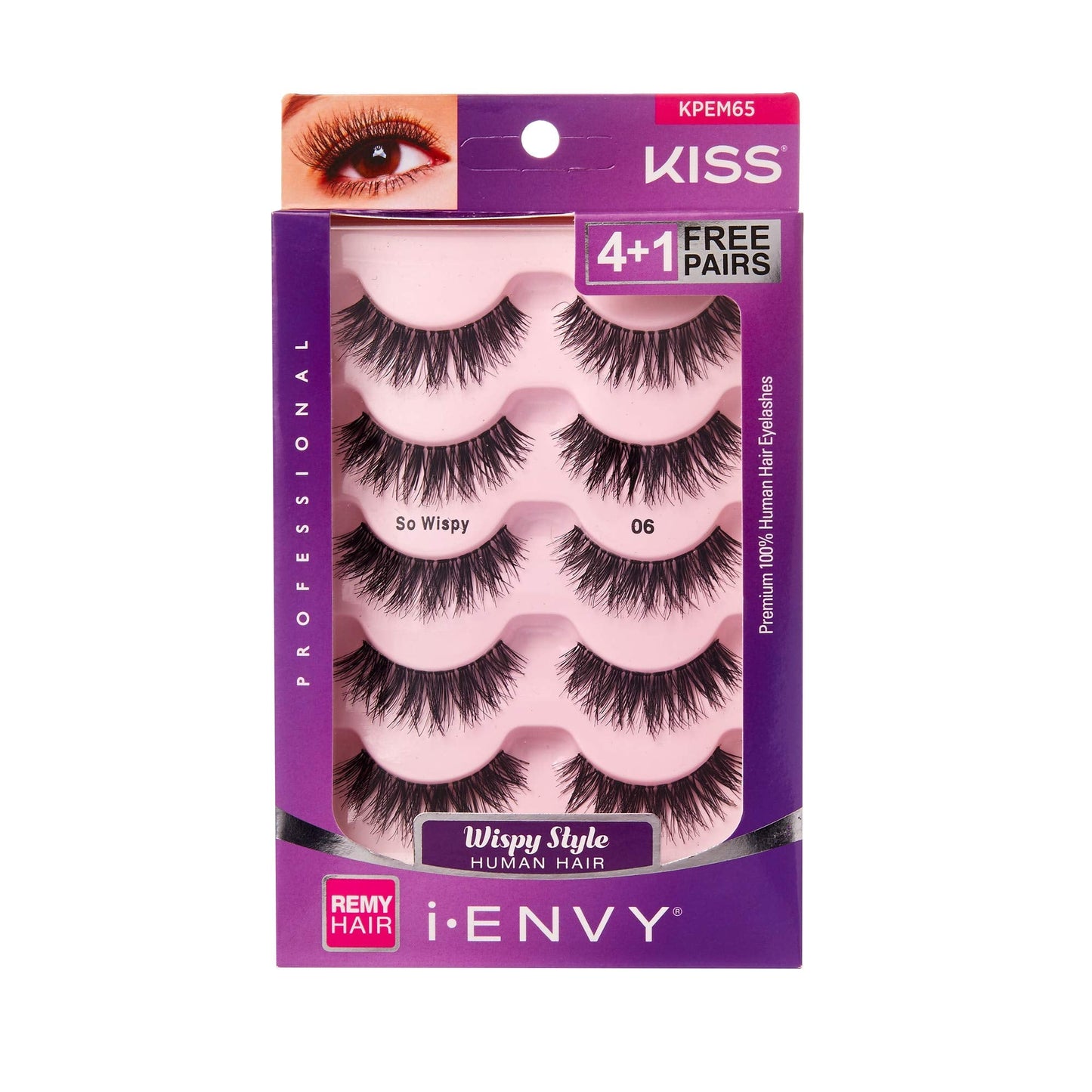 iENVY by KISS So Wispy Eyelashes 5 Pair Multi Pack (KPEM65) (2 PACK) Natural Wispy Style Made with Natural Hair… Beauty & Personal Care i•ENVY