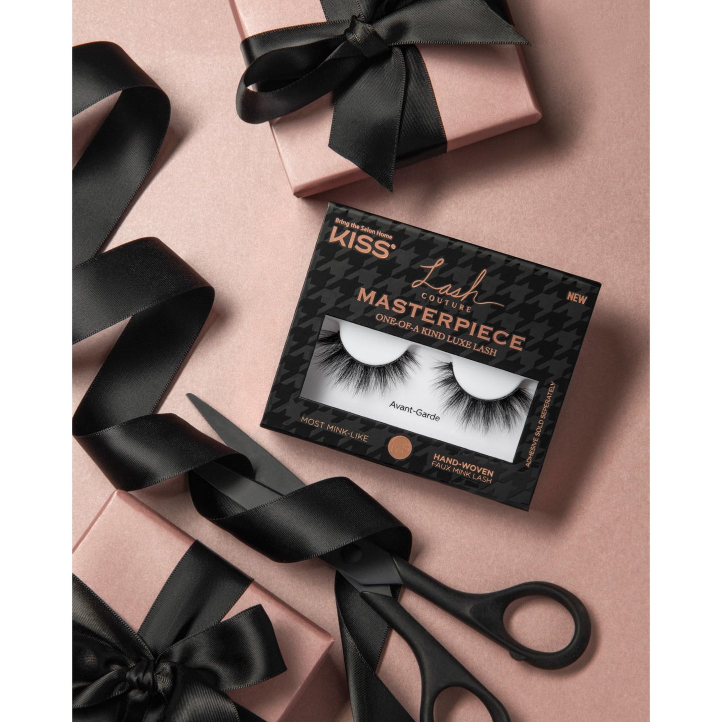 KISS Lash Couture Masterpiece Hand-Woven Faux Mink False Eyelashes, Style ‘Avant-Garde’, 12mm, Easy to Apply, Reusable, Vegan, Cruelty Free, 1 Pair Beauty & Personal Care KISS