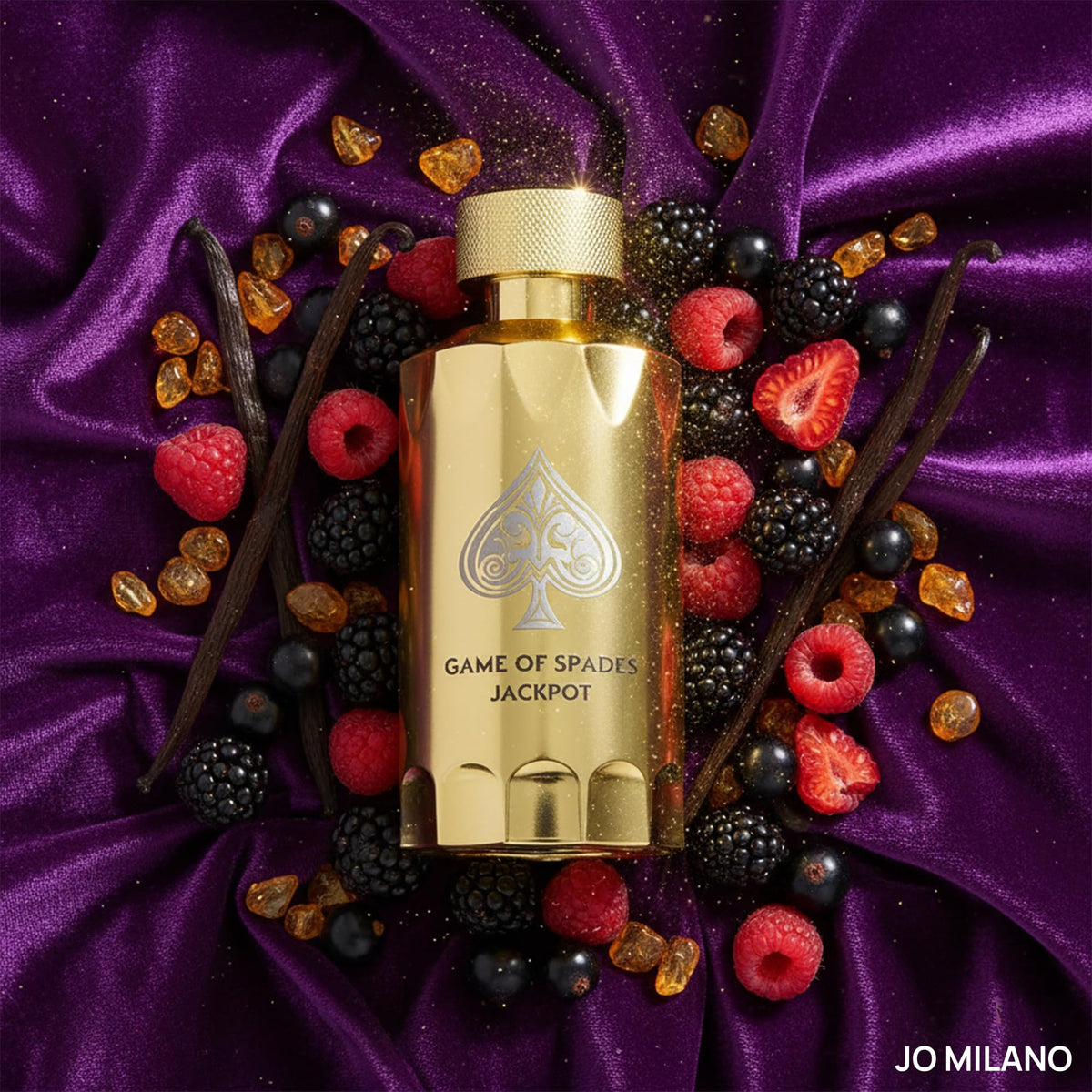 Jo Milano Game of Spades Jackpot Parfum Spray | 3.4 oz (100ml) | Vanilla, Amber, Sweet, Fresh, Fruity Scent | Long Lasting Fragrance for Men and Women Beauty & Personal Care Jo Milano