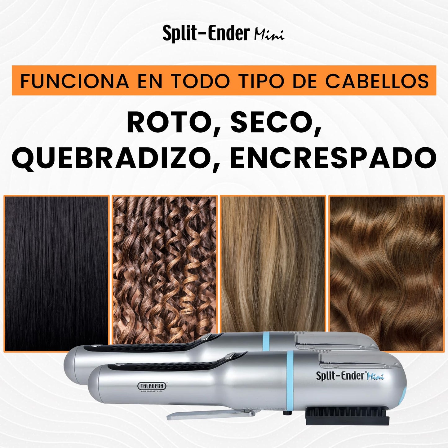 Split-Ender Mini Cordless Split End Hair Trimmer for Dry, Damaged, Brittle, or Frizzy Hair - Battery Operated Clipper for Straight and Curly Hair Beauty and Personal Care Split-Ender
