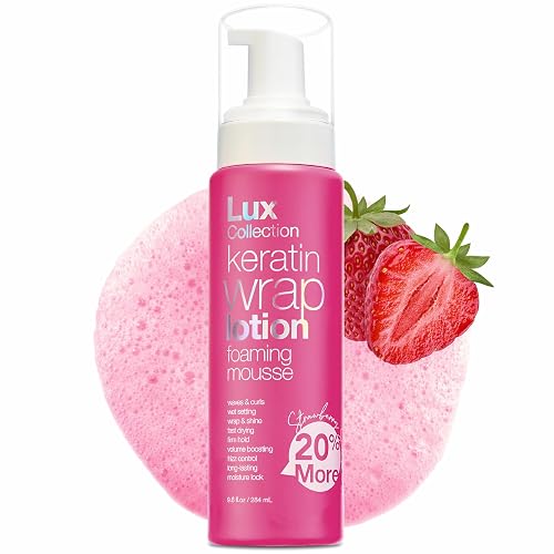 Lux Collection Wrapping Foam Lotion Wave Curl Wet Setting Styling Hair Foaming Mousse 9.6 fl.oz / 284mL Keratin Beauty & Personal Care Lux Collection