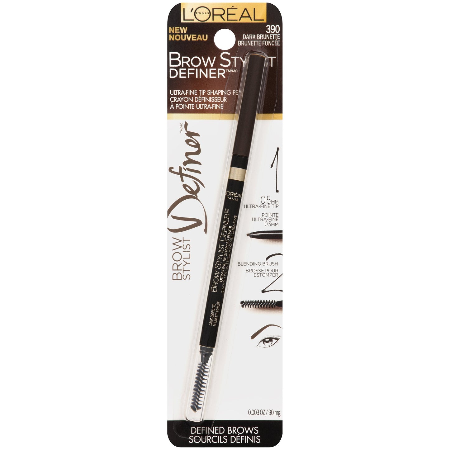 L'Oreal Paris Makeup Brow Stylist Definer Waterproof Eyebrow Pencil, Ultra-Fine Mechanical & Retractable Brow Pencil, Draws Tiny Brow Hairs & Fills Beauty & Personal Care L'Oreal Paris