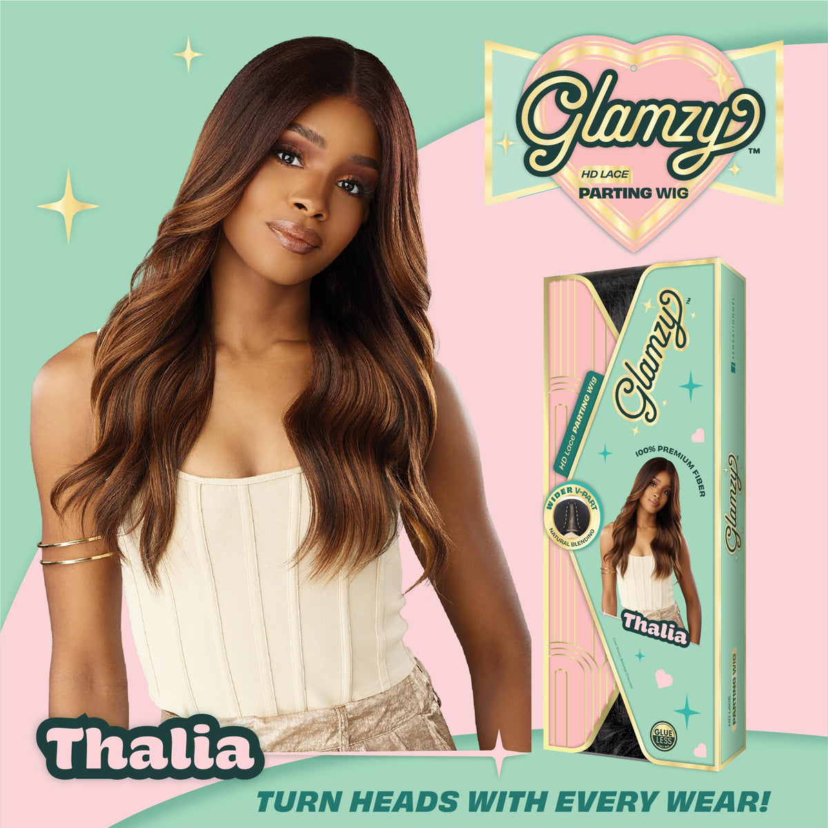 Sensationnel Glamzy Lace Part Wig-Thalia, BALAYAGEMACCHIATO