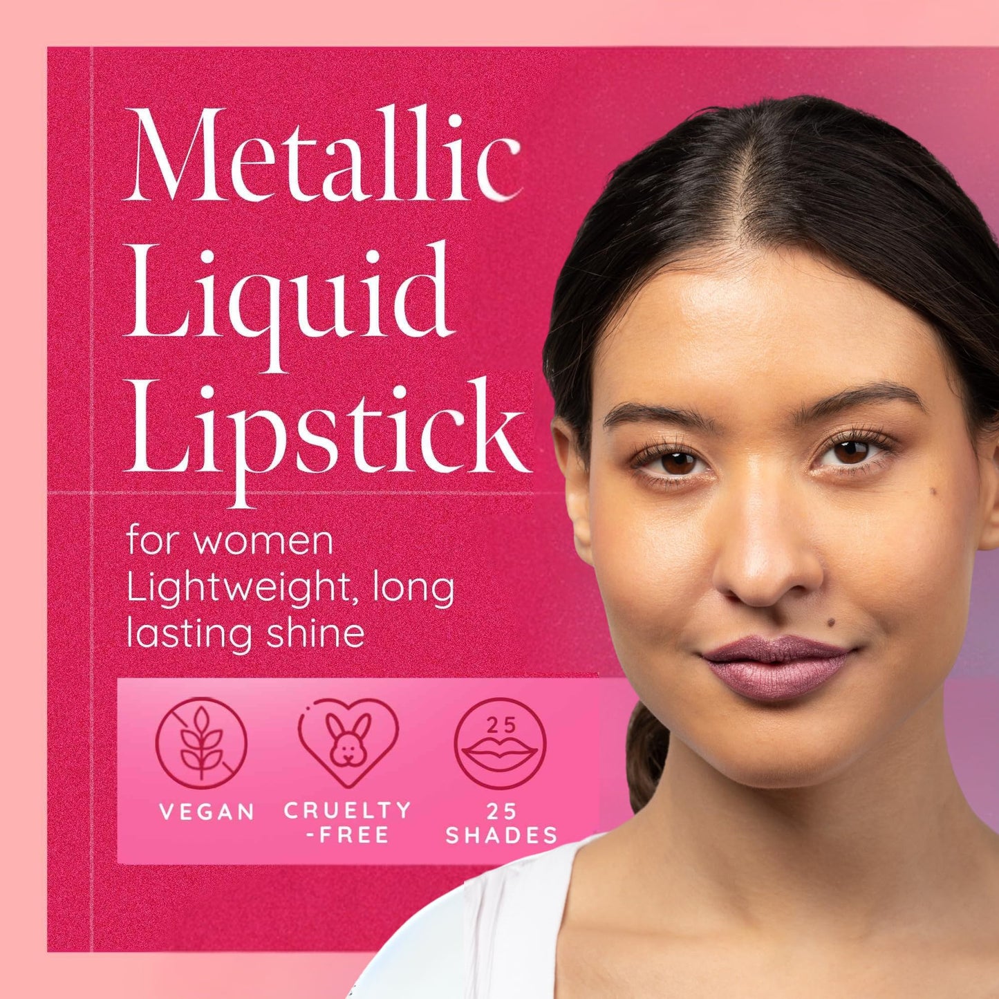 Aromi Metallic Matte Liquid Lipstick | Dusty Rose Pink, Light Rosy Mauve Lip Color with Shimmery Finish, Long-lasting, Waterproof, Vegan (Fairy Tale) Beauty & Personal Care Aromi