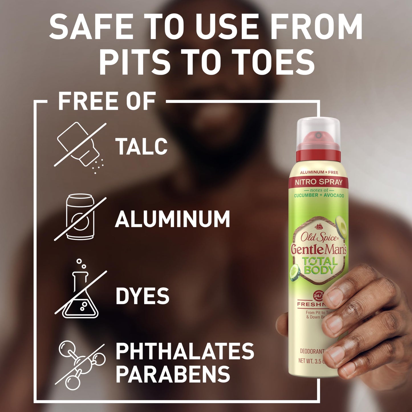 Old Spice Whole Body Deodorant Spray for Men, Aluminum Free, Cucumber + Avocado Scent, 24/7 Odor Protection, 24/7 Lasting Freshness, Dermatologist Beauty & Personal Care Old Spice