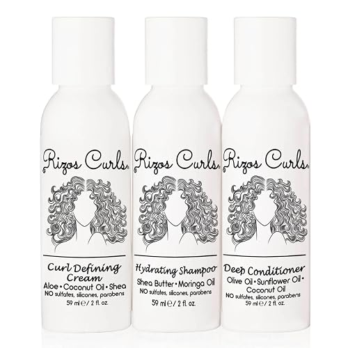 Rizos Curls Trio Travel Curl Kit, Includes Travel Hydrating Shampoo, Travel Deep Conditioner, Travel Curl Cream, Gently Cleanse, Hydrate and Style Beauty & Personal Care Rizos Curls
