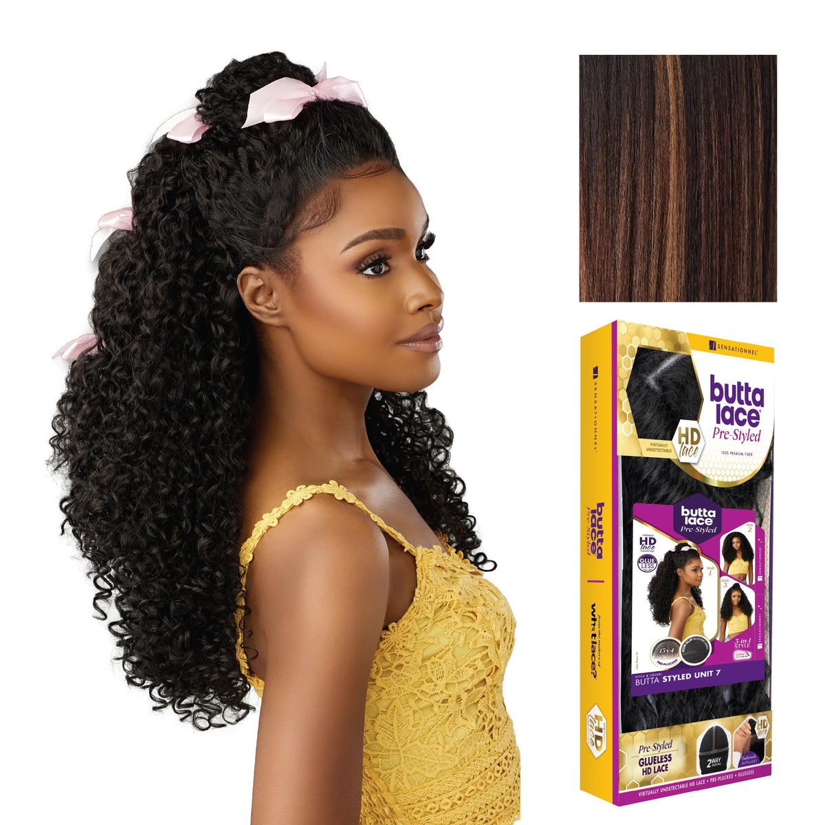 Sensationnel Butta Lace Prestyled Wig-Unit 7, BALAYAGECHOCOLATE