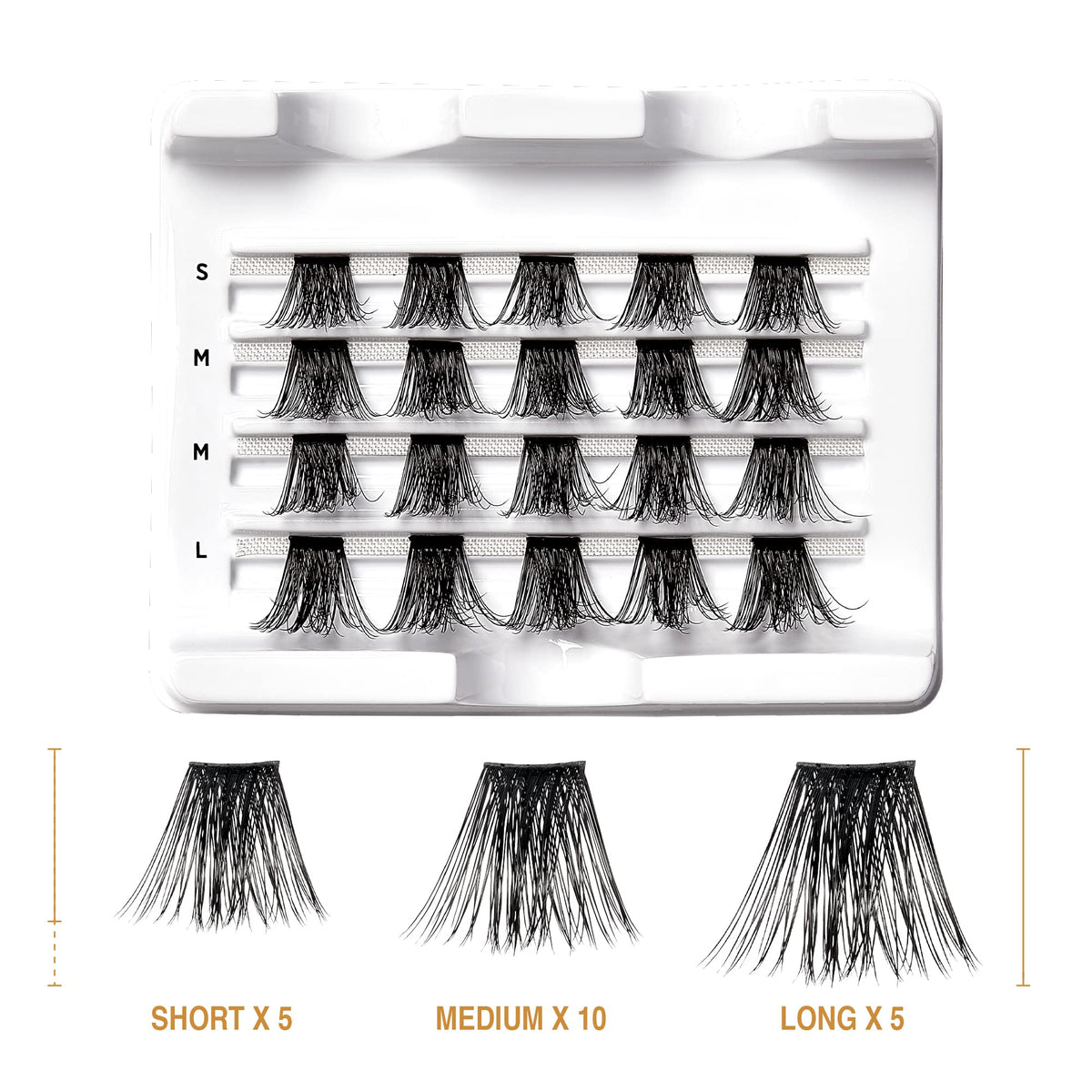 i•ENVY DIY Eyelash Extension 3D Extended - Featherlight Synthetic Reusable Artificial Eyelashes Multipack Lash Clusters