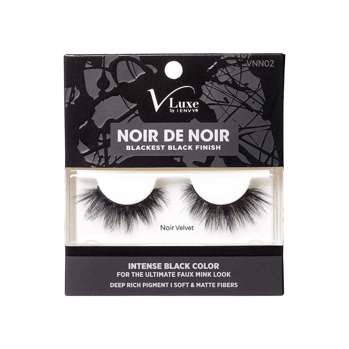 i•ENVY V-Luxe Noir De Noir False Eyelashes Blackest Black Finish, Weightless Volume and Curl False Lashes, Soft & Matte Fibers (Noir Velvet) Beauty & Personal Care i•ENVY