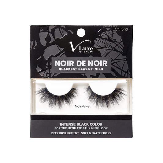 i•ENVY V-Luxe Noir De Noir False Eyelashes Blackest Black Finish, Weightless Volume and Curl False Lashes, Soft & Matte Fibers (Noir Velvet) Beauty & Personal Care i•ENVY