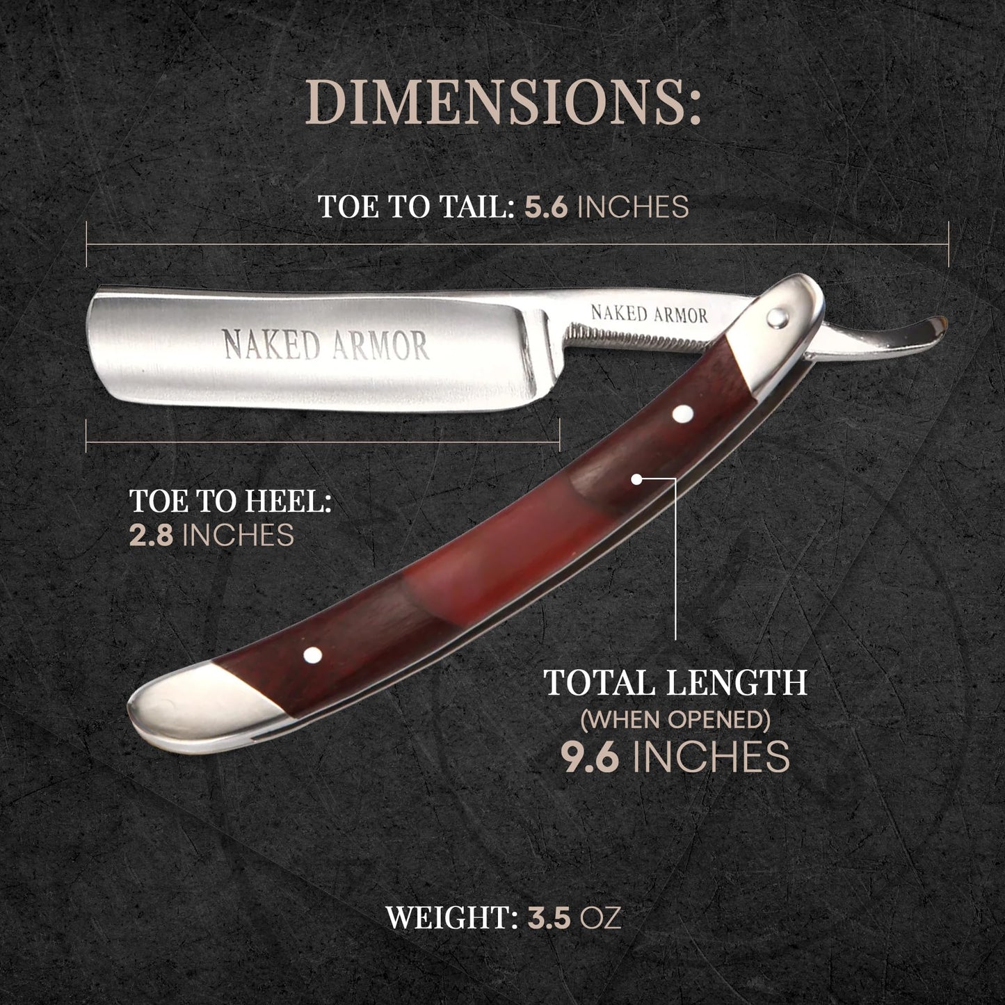 Naked Armor Gaheris Straight Razor Kit - Complete Shaving Kit with Shave Ready Straight Razors for Men, Strop, Stand, Soap, Brush, Bowl, Case, Wet Beauty and Personal Care Naked Armor