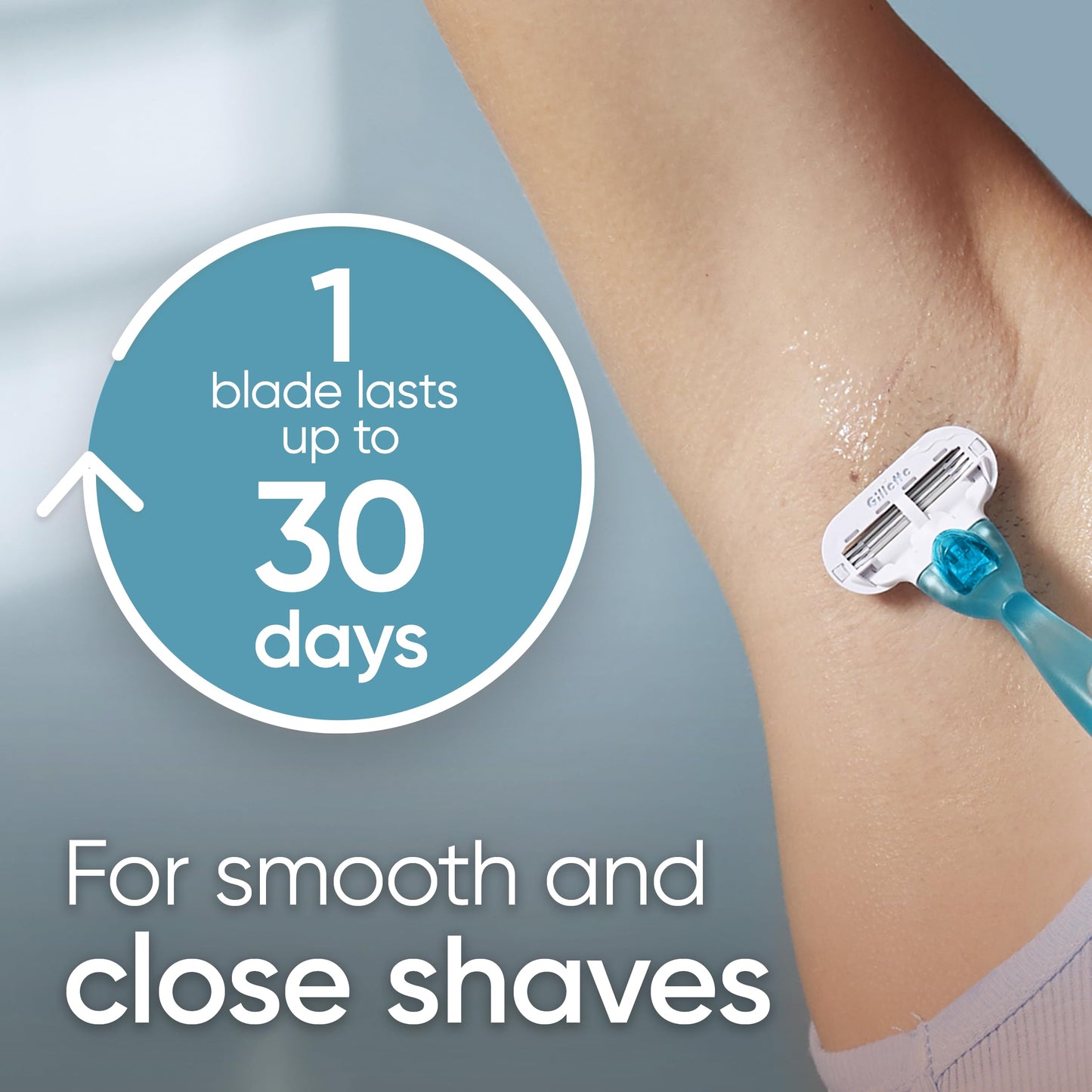 Gillette Venus Smooth Women's Razor Handle + 6 Refills with Soft-Grip Gel Handle Beauty and Personal Care Gillette Venus