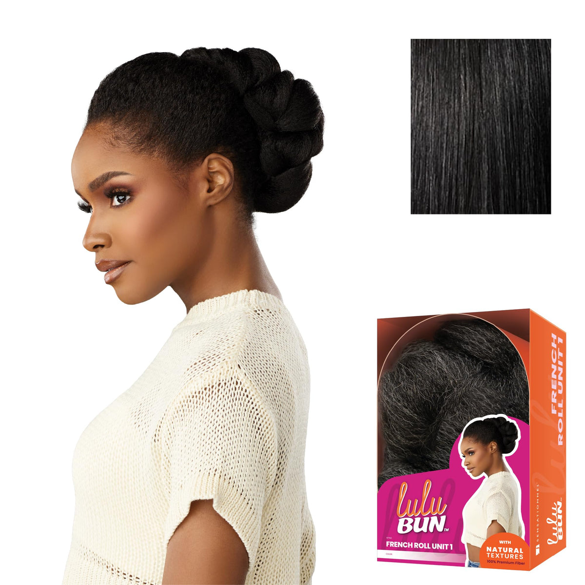 Sensationnel Lulubun Updo Hairextensions-French Roll Unit 1,M280