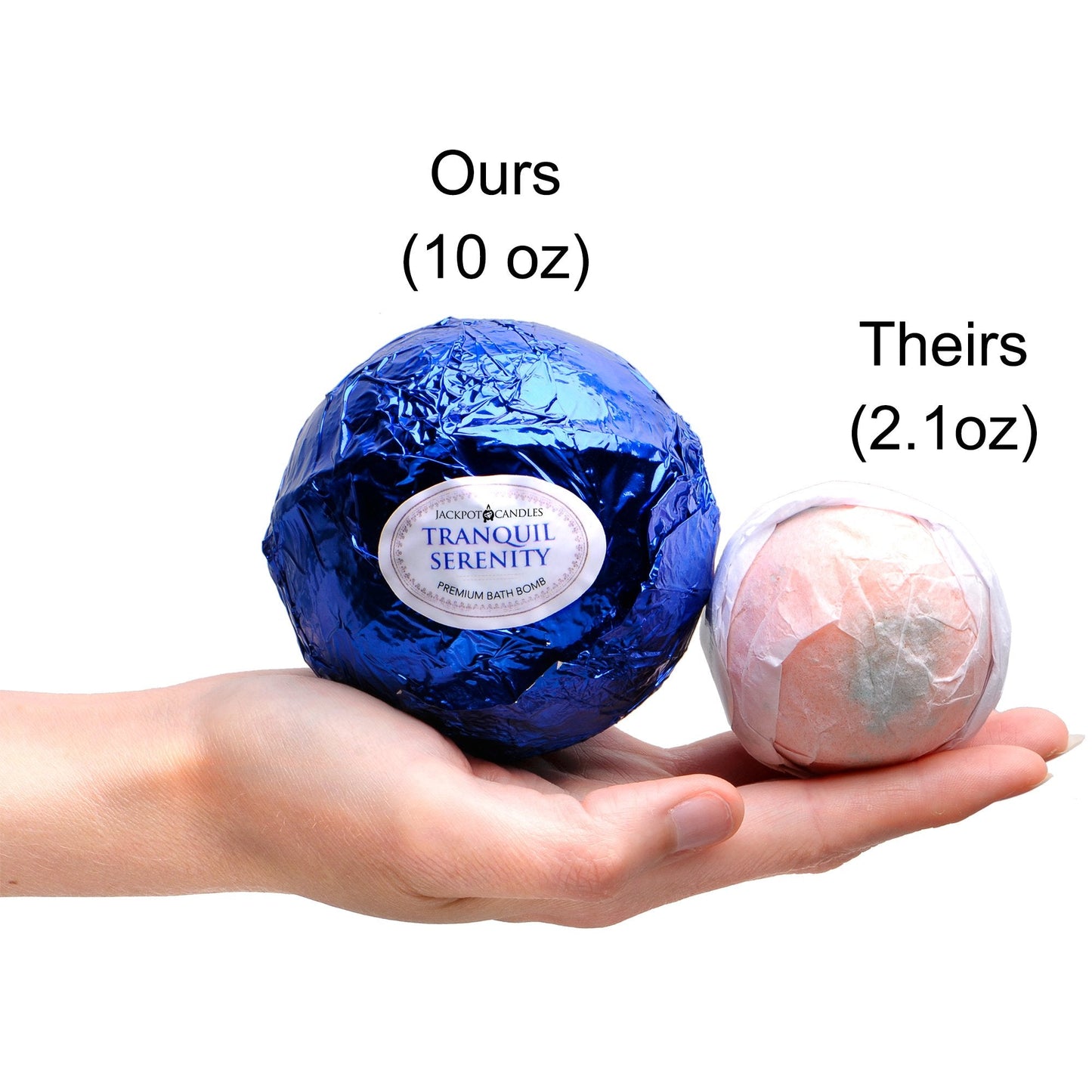 Tranquil Serenity Bath Bomb with Necklace Created with Crystal Extra Large 10 oz. Made in USA Beauty & Personal Care Jackpot Candles