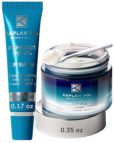 KAPLAN MD Perfect Pout Duo Lip Mask (0.5 oz.) & Lip Balm 0.17 oz. - Complete Anti-Aging Skin Care for Lips Beauty & Personal Care KAPLAN MD