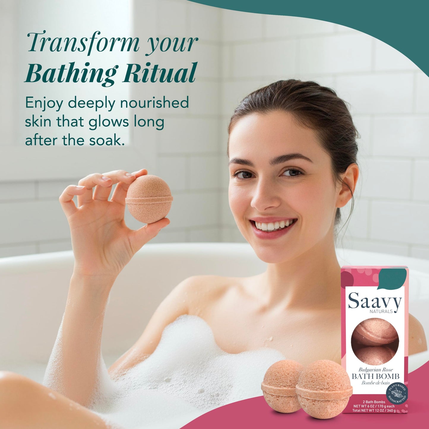 Saavy Naturals Bath Bombs - Relaxing Foaming Fizz Bubbles, Organic Bath Bombs for Women and Kids with Jojoba Oil - Gentle for Sensitive Skin - Made in Beauty and Personal Care Saavy Naturals