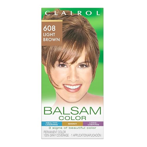 Clairol Balsam Permanent Hair Dye, 608 Light Brown Hair Color, Pack of 1 Beauty & Personal Care Clairol