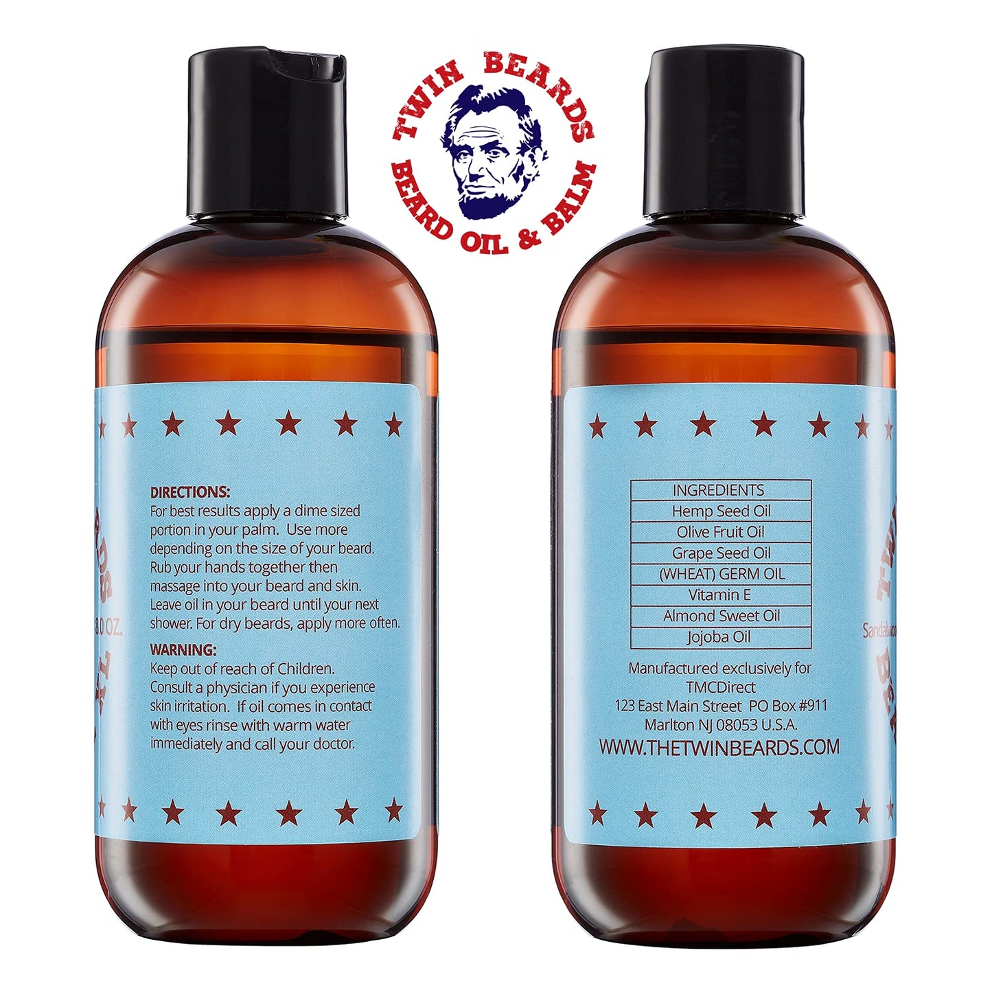 Twin Beards Sandalwood Beard Oil for Men | Beard Conditioner for Men | Essential Beard Care | Beard Softener for Men during Beard Growth | Beard Beauty & Personal Care TWIN BEARDS BEARD OIL