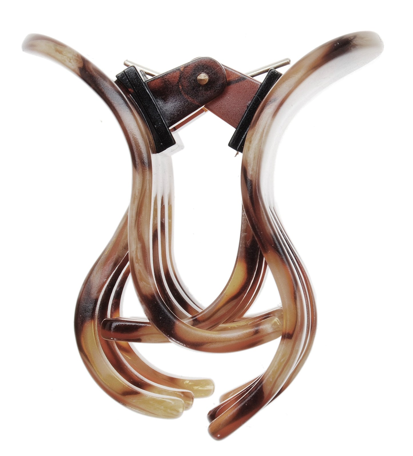France Luxe Double Tooth Claw Clip - Caramel Horn Beauty & Personal Care France Luxe