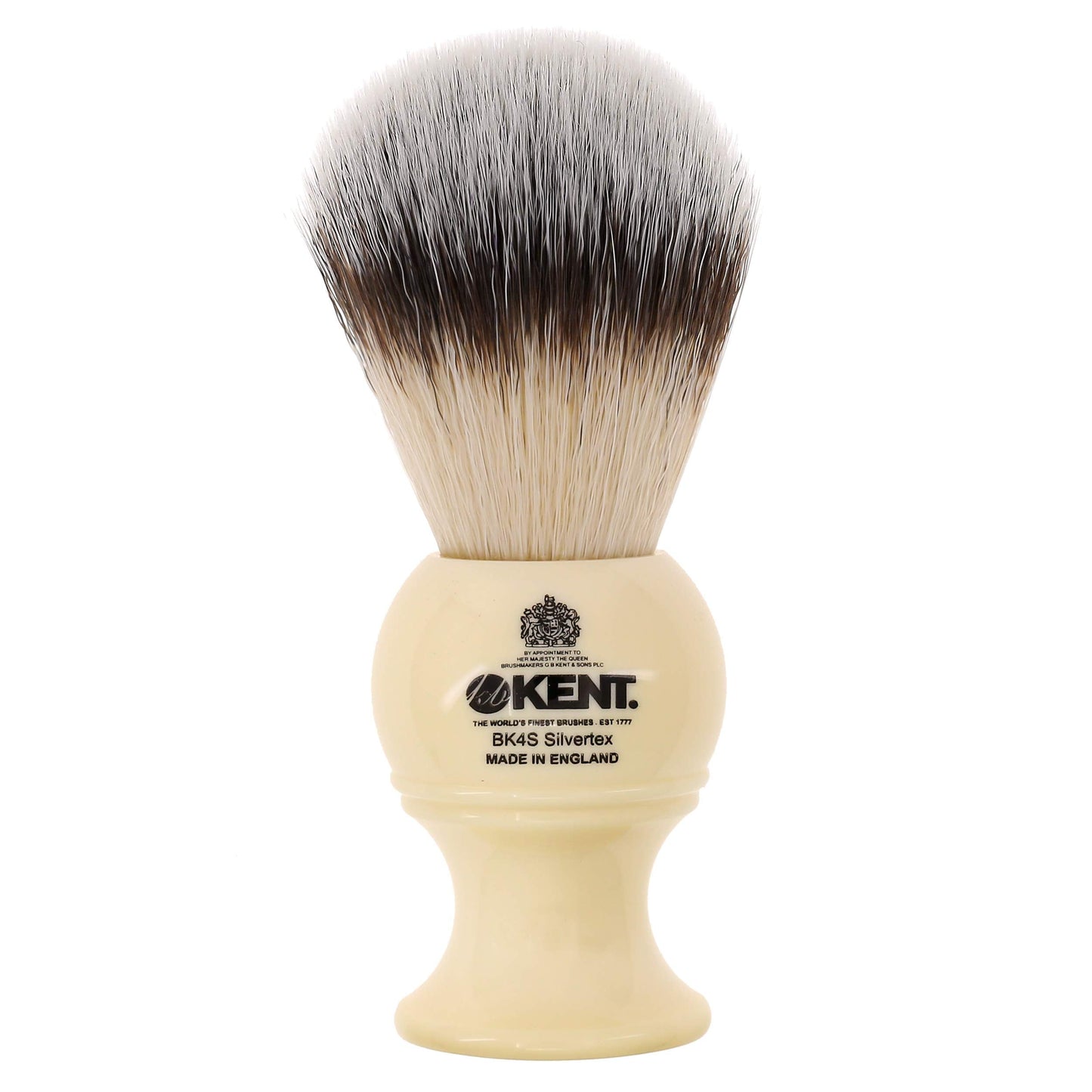 Kent BK4S Shaving Brush with Ultra-Soft Silvertext Synthetic Bristles and Faux Ivory Resin Handle to use with Shave Cream or Soap for a Perfect Beauty and Personal Care KENT