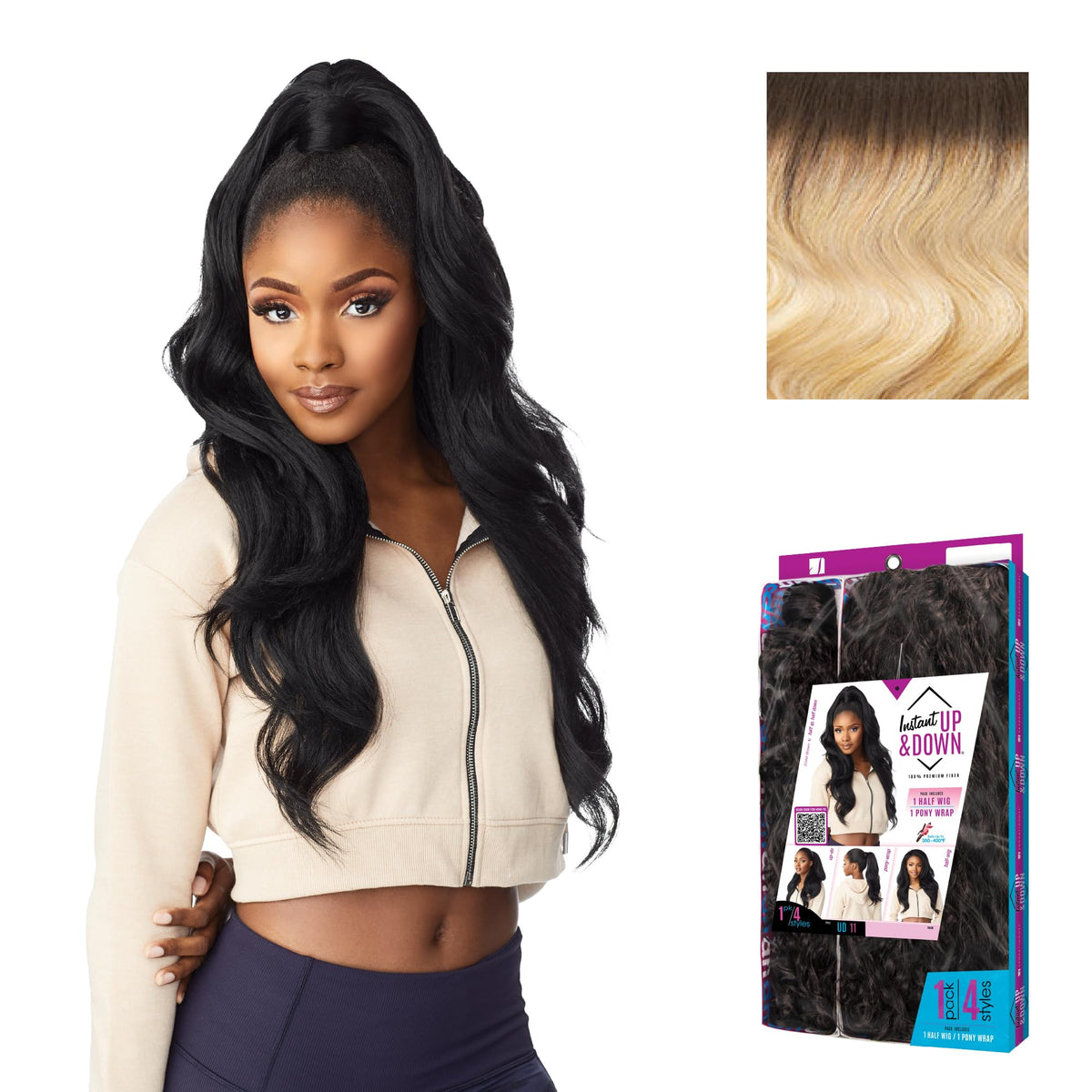 Sensationnel Instant Updown Halfwig Pony-lud 11, T2/613