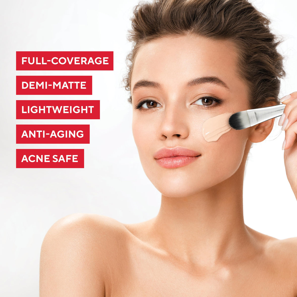MIRABELLA - Invincible for All HD Liquid Foundation, Moisturizing Face Products for All Skin Types, Full-Coverage Lightweight Foundation Makeup Beauty & Personal Care Mirabella